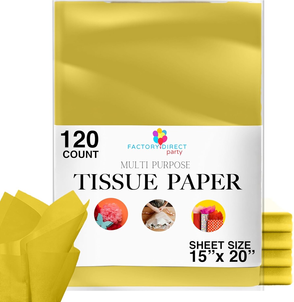 120 Sheets of Tissue Paper - 15" x 20" Packing Paper Sheets for Moving - 10lb Wrapping Paper - Newsprint Paper for Packing, Gift Wrapping, Moving Supplies & Protecting Items